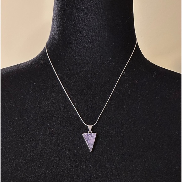 Purple gemstone necklace - Picture 1 of 4